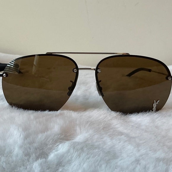 Saint Laurent 63MM Aviator Sunglasses YSL BRAND NEW